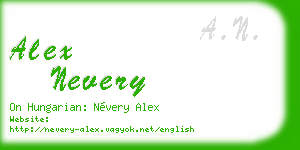 alex nevery business card